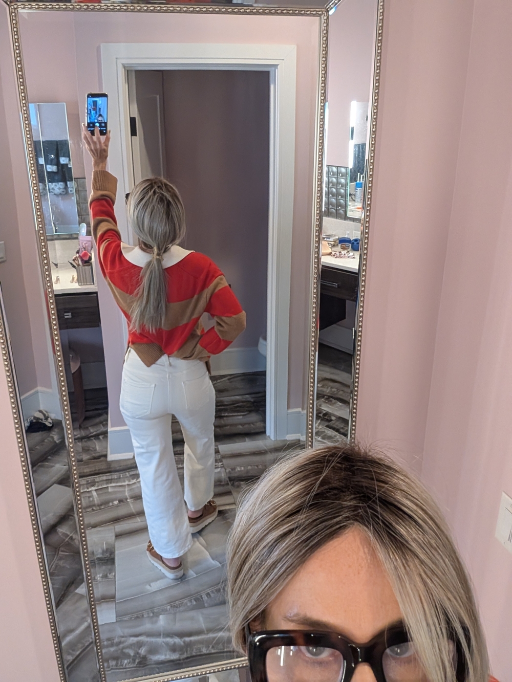 Karen Kane White Cropped Straight-Leg Jeans - Picture 4 of 5